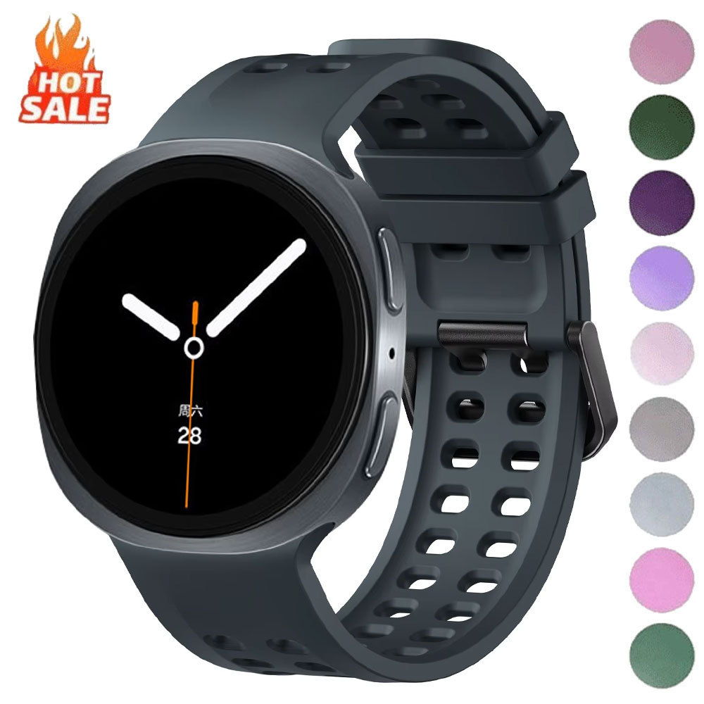 Nova Pulseira De Silicone Para Samsung Galaxy Watch 9 8 40mm 44mm Esportiva 8 Clássico 46mm