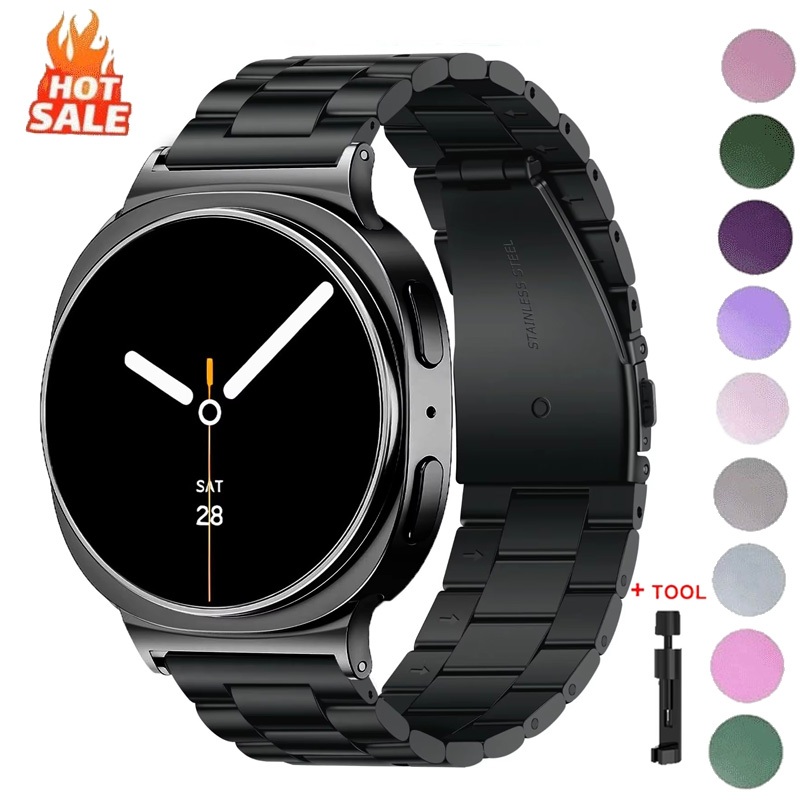 Pulseira De Titânio De Luxo Para Samsung Galaxy Watch 8 40mm 44mm 8 Clássico 46mm Metal Ultra 47mm Correa