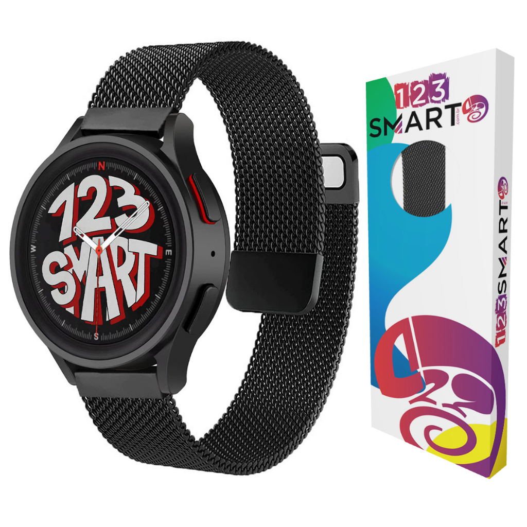 Pulseira de Aço Milanese Dupla para Samsung Galaxy Watch 7 6 5 4 3 FE 40mm 42mm 41mm 44mm 46mm 47mm