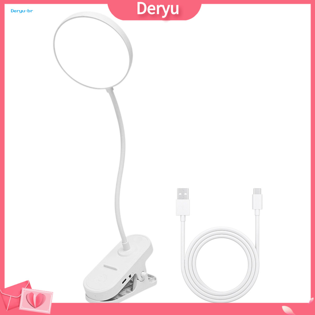 Desk Lamp with Touch Switch Clip-on Reading 12 Leds Flexible Gooseneck Adjustable Brightness Eye Care for Bed Bedroom Of