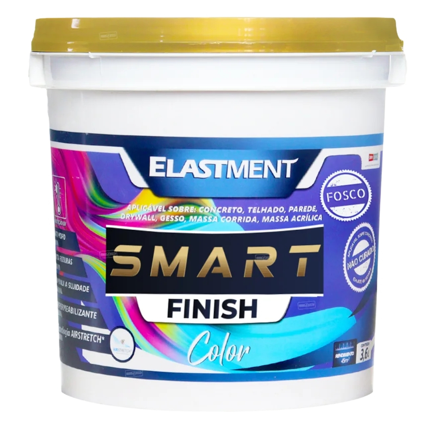 Tinta Para Parede e Teto Impermeabilizante Respirável Semi Brilhante Smart Color 3,6L - Elastment