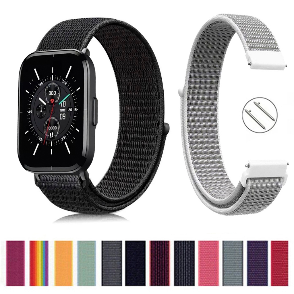 Pulseira 20mm de Nylon para Smartwatch Mibro Color de Engate rapido Pronta entrega Brasil