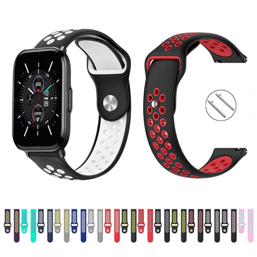 Pulseira 20mm de silicone esportiva para Smartwatch Mibro Color de Engate Rapido