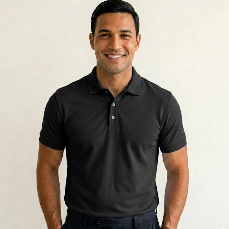 Camisa Polo Masculina Slim Fit Premium Piquet com Elastano - Casual Chic