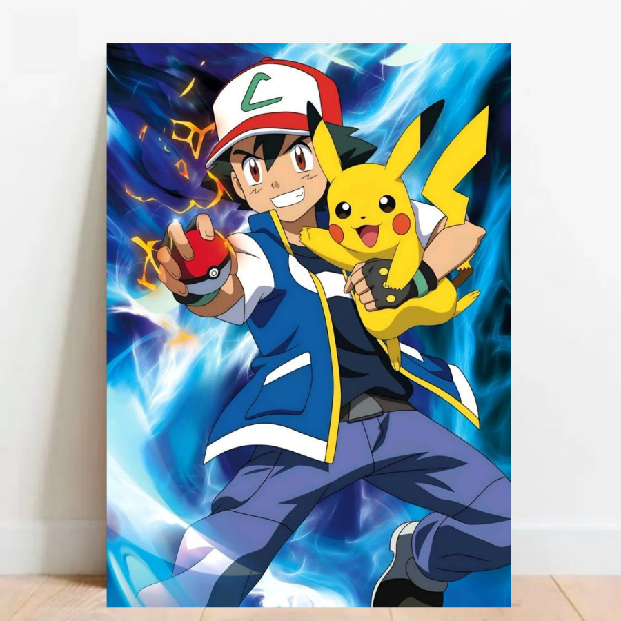 Quadro Placas Decorativas geek Pokemon Bulbasauro Pikachu Games Artes animes 026