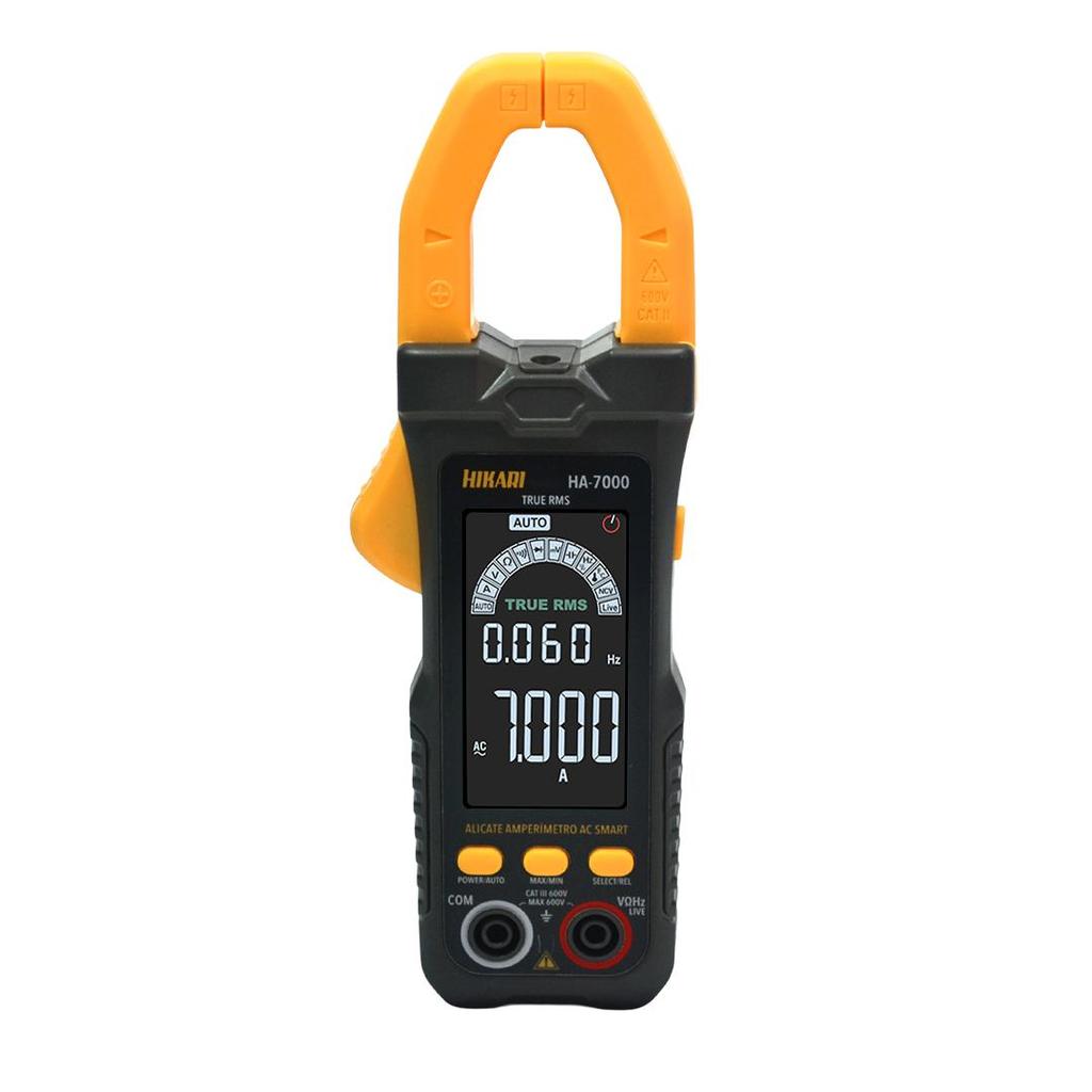 Alicate Amperímetro Smart HA-7000 Hikari True RMS NCV 800A CAT III 600V Profissional