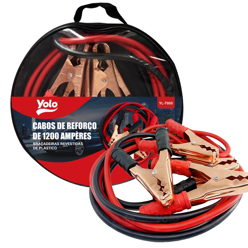 Chupeta de Bateria  com Cobre Puro - Cabo Auxiliar 800A/1200A para Carro, Moto - 3/2.5m