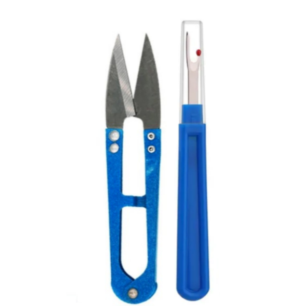 Kit Tesoura de Arremate Profissional Metal + Abridor de Casas Grande