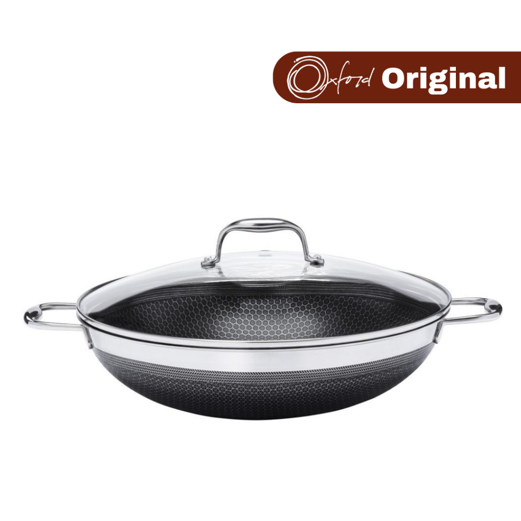 Panela Wok Em Aço Inox 34cm 5,9 Litros Hive - Oxford Original