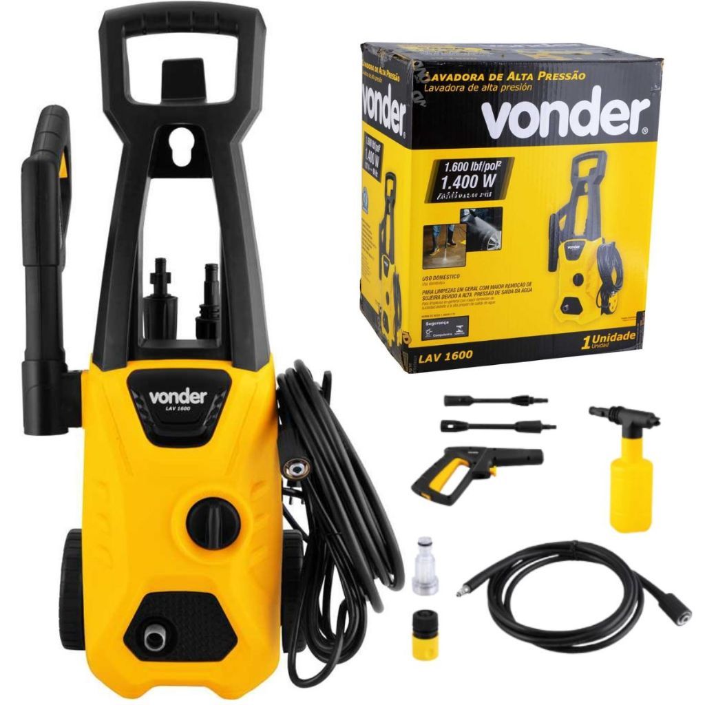 Lavadora De Alta Pressão LAV 1600 1.600 lbf/pol² Lavadora Estilo Vap Vonder Lavação