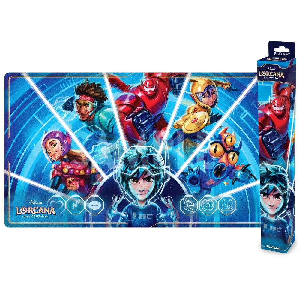 PLAYMAT OPERAÇÃO BIG HERO DISNEY LORCANA SET 7 ACESSÓRIOS TAPETE MOUSEPAD TCG WE COULD BE IMMORTALS