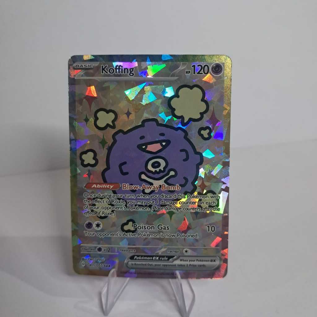 Card Pokémon -  Koffing Cute PROXY Foil Brilhante Carta Pokémon TCG