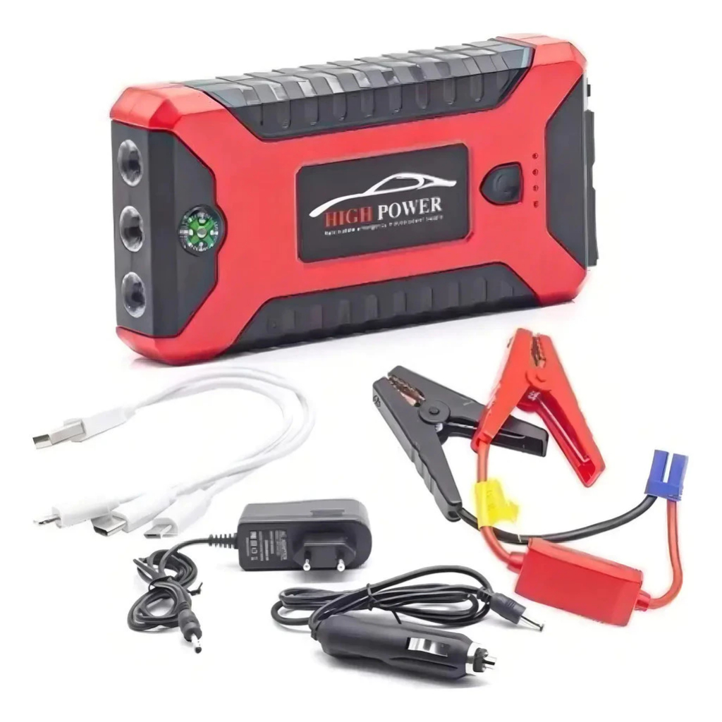 High Power Auxiliar De Partida Jump Starter Portátil 21000mah 21k 12 V Cor Preto