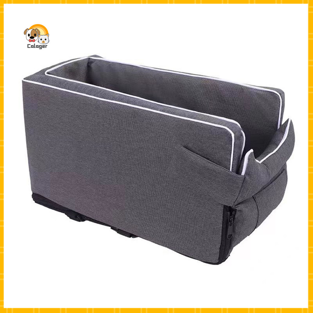 Pet Car Seat Nest Small Dog Booster Bed Waterproof Portable Carrier with Adjustable Straps Safe Travel for Cats Dogs Sou