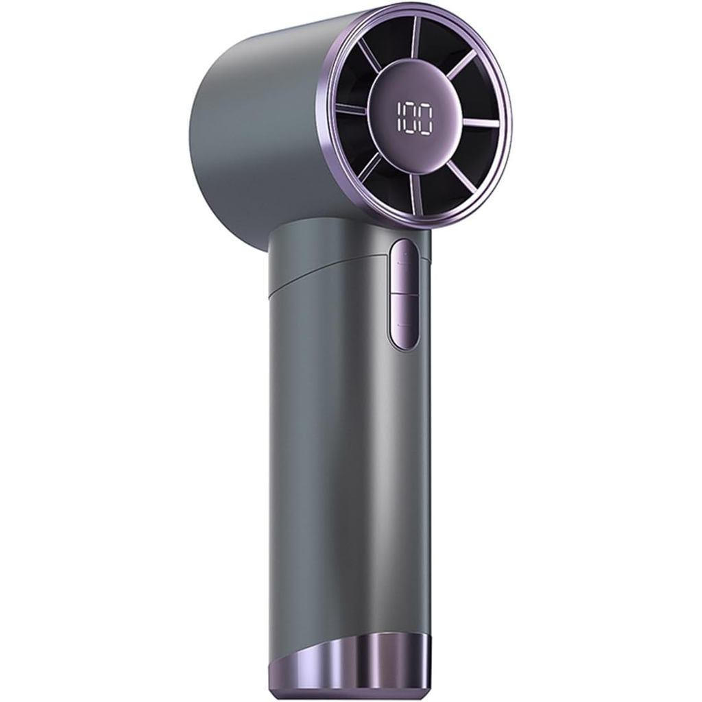 Portable Handheld Fan 1-100 Speed ​​Adjustable Turbo Mini Fan with Display LED Rechargeable Ice Cool Personal Fan Metal
