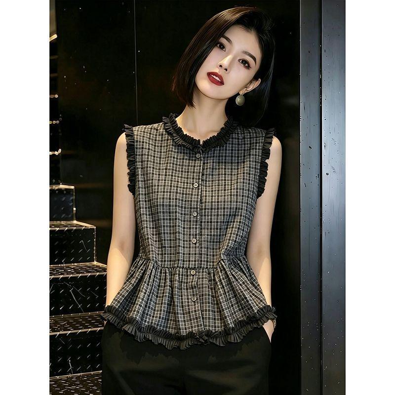 [Seckill por tempo limitado] Estilo coreano estilo suave Chiffon solto Top queimado manga comprida gola quadrada com cad