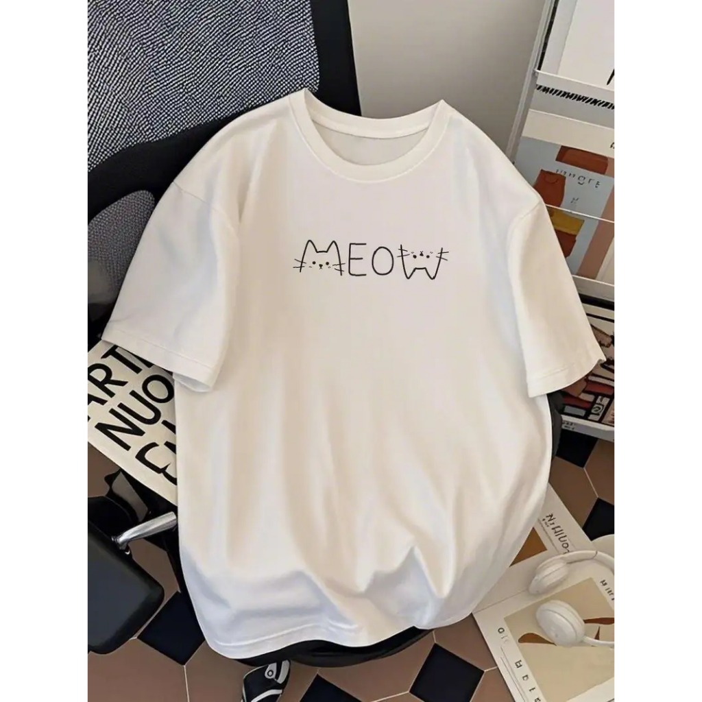 Camiseta Masculina PRIVATHINKER com Estampa de Gato 