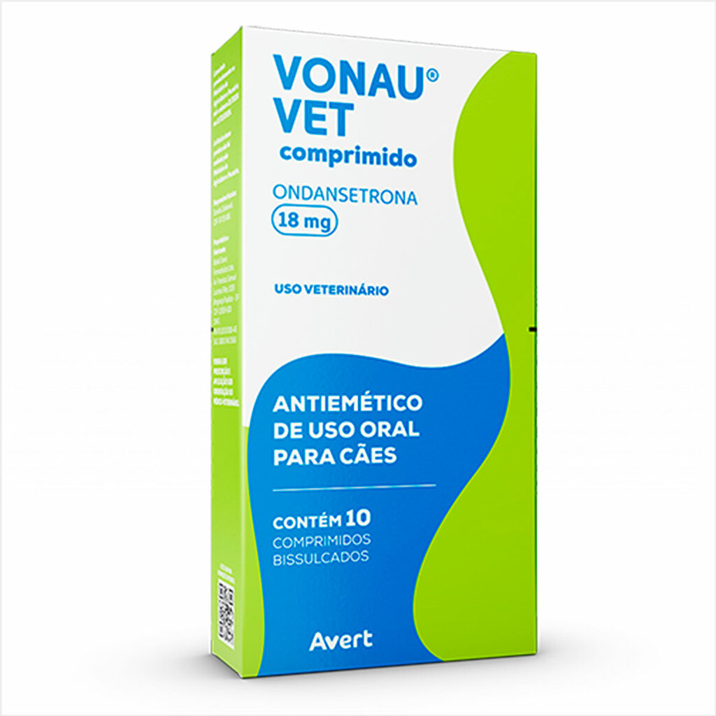 Vonau Vet Antiemético 18mg Caes 10 comprimidos Previne Vomito e Enjoo