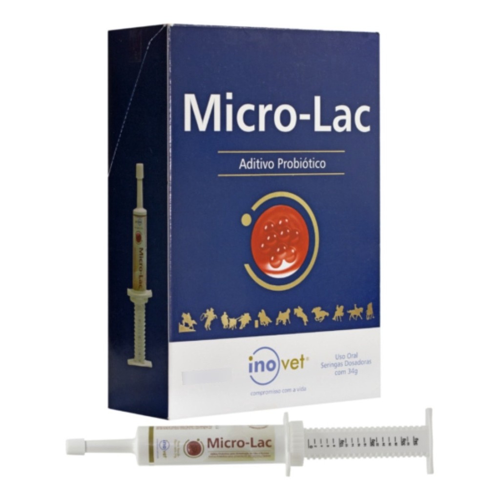 Micro-lac Probiótico Cachorro C/ Diarréia Vômito Inovet 34g