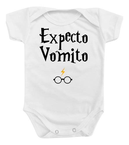 Body Bebê Roupa Mimo Papai Mamãe Harry Potter Expecto Vomito