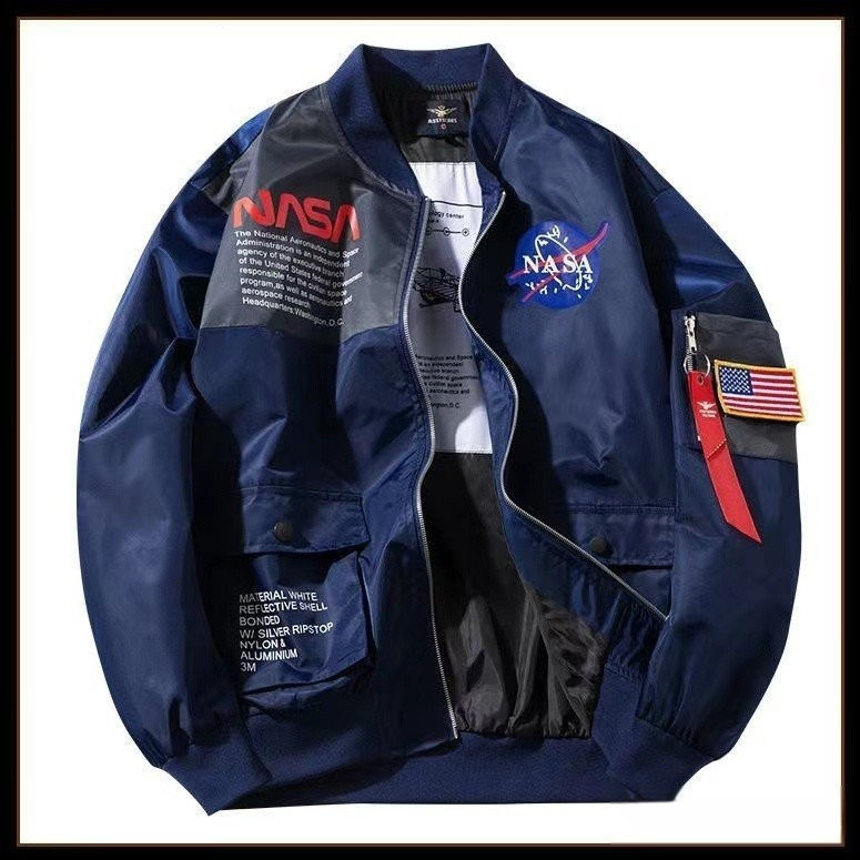 Jaqueta Estilo Europeu/De Aviação Astronauta NASA bomber/Casaco De Voo Manter Aquecido