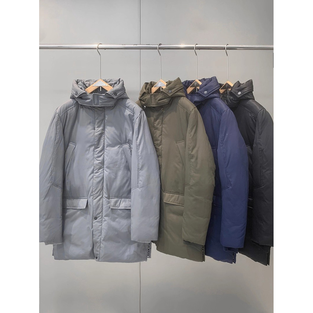 G Ótimo, mantenha aquecido!Moda masculina com capuz de comprimento médio 90 jaqueta de pato branco jaqueta quente na mod