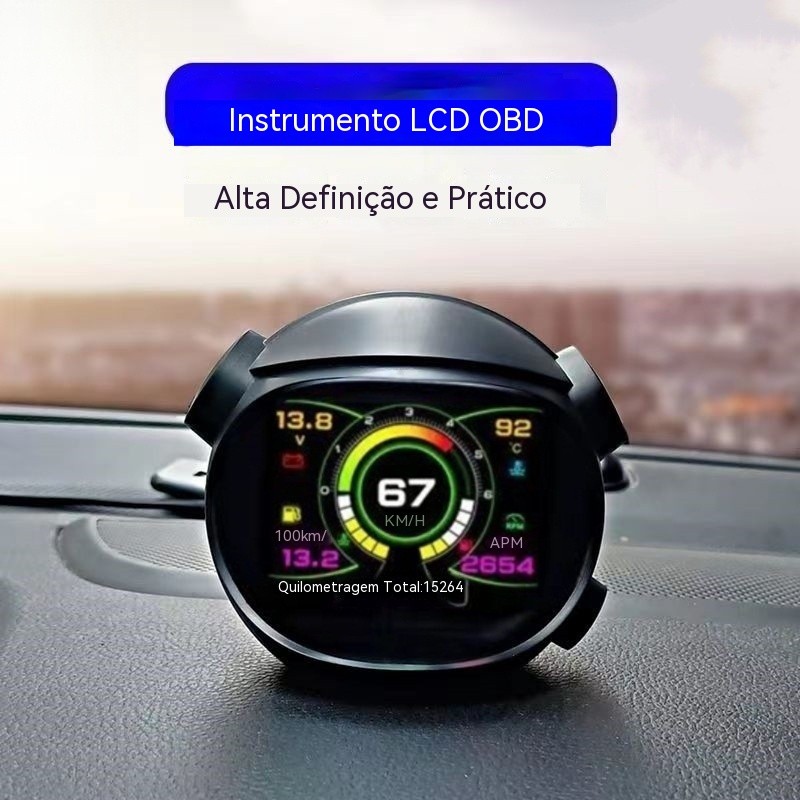 Computador de Bordo OBD para Carro, Display HUD, Consumo de Combustível, Temperatura da Água, Instrumento de Detecção de