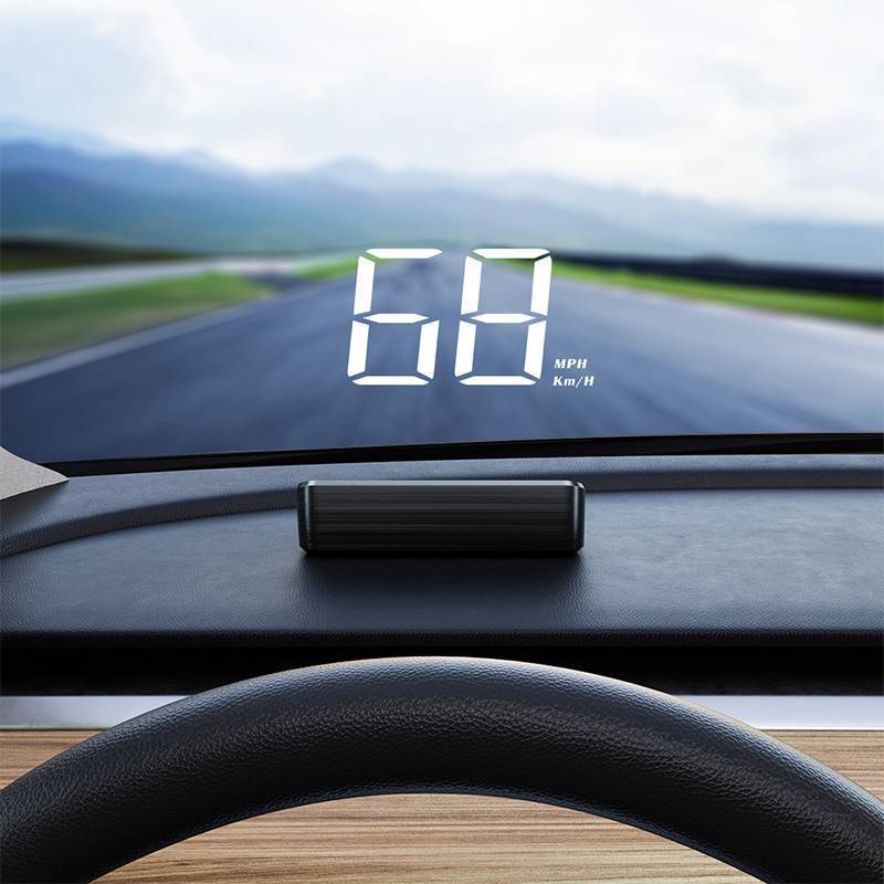 qo Velocímetro Do Carro HUD GPS Head Up Display Medidor De Velocidade Digital Pára-Brisa Projetor Para Veículos Tru Aces