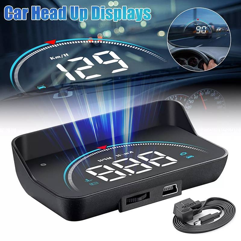 qo M8 Carro HUD Head Up Display OBD2 Aviso De Excesso De Velocidade Automático Eletrônico Temperatura Da Água LED Projet