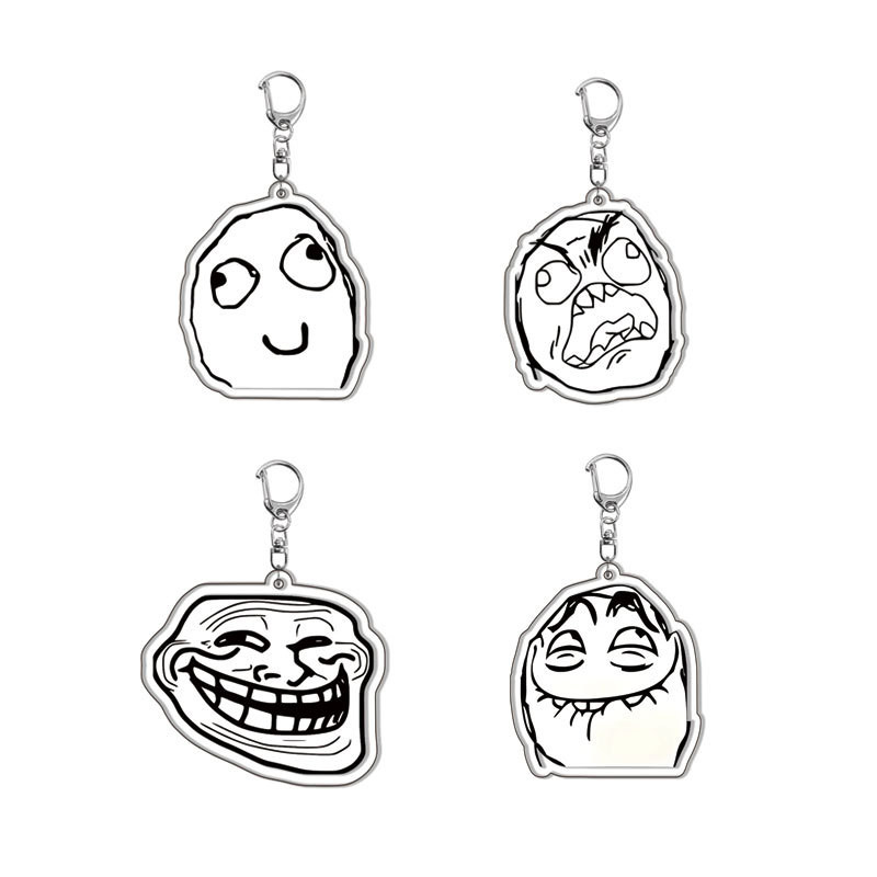 Cute cartoon acrylic double-sided transparent keychain
