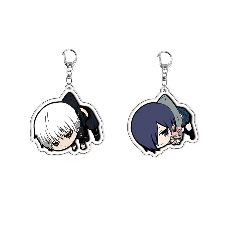 Cute cartoon acrylic double-sided transparent keychain