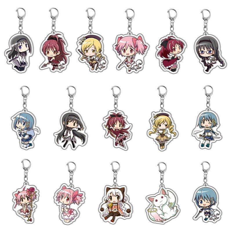 Cute cartoon acrylic double-sided transparent keychain