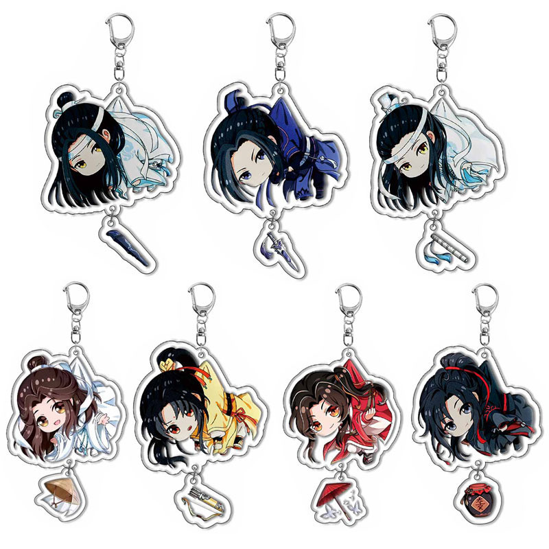 Cute cartoon acrylic double-sided transparent keychain