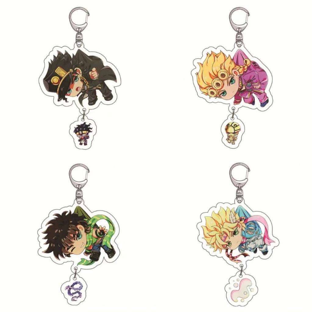 Cute cartoon acrylic double-sided transparent keychain