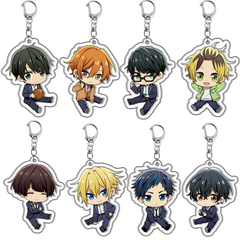 Cute cartoon acrylic double-sided transparent keychain