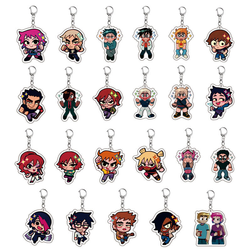 Cute cartoon acrylic double-sided transparent keychain