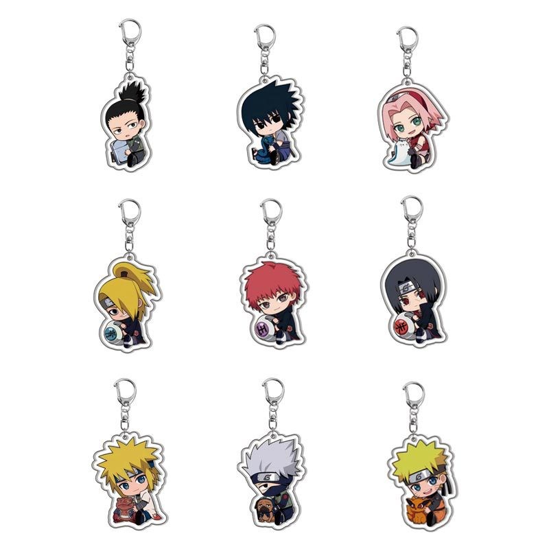 Cute cartoon acrylic double-sided transparent keychain
