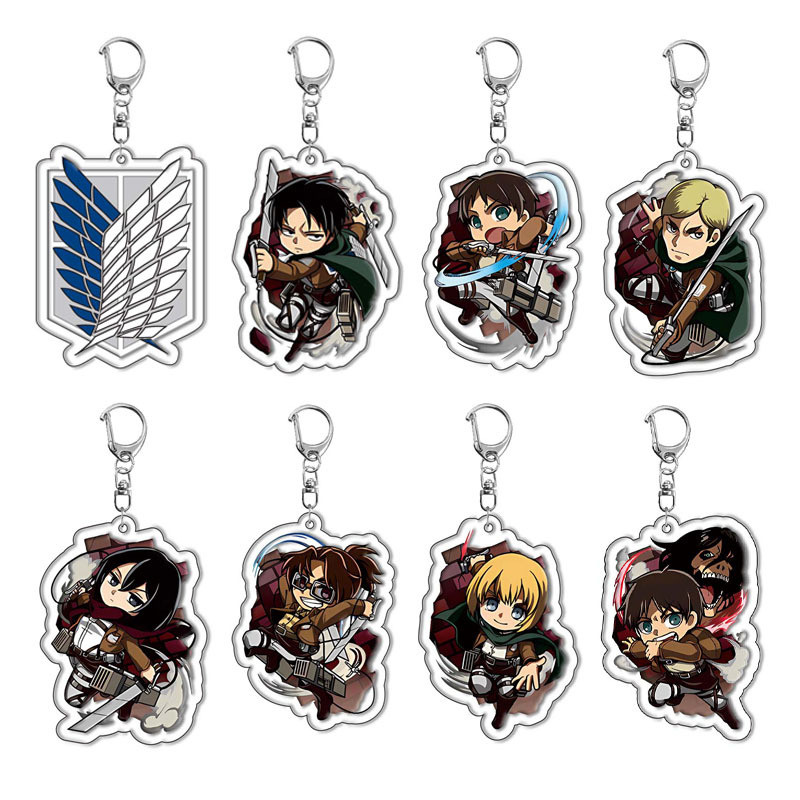 Cute cartoon acrylic double-sided transparent keychain