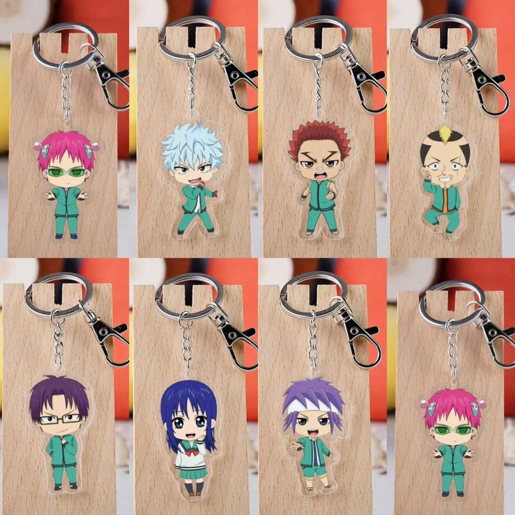 Cute cartoon acrylic double-sided transparent keychain