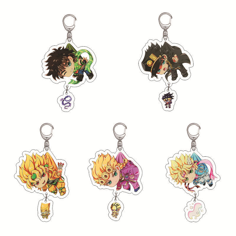 Cute cartoon acrylic double-sided transparent keychain