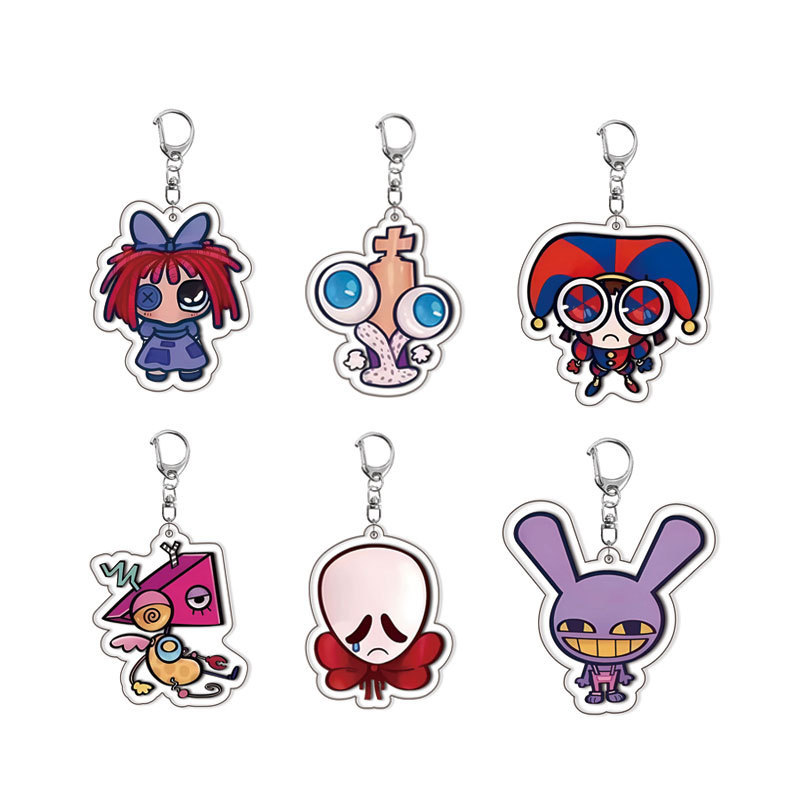 Cute cartoon acrylic double-sided transparent keychain
