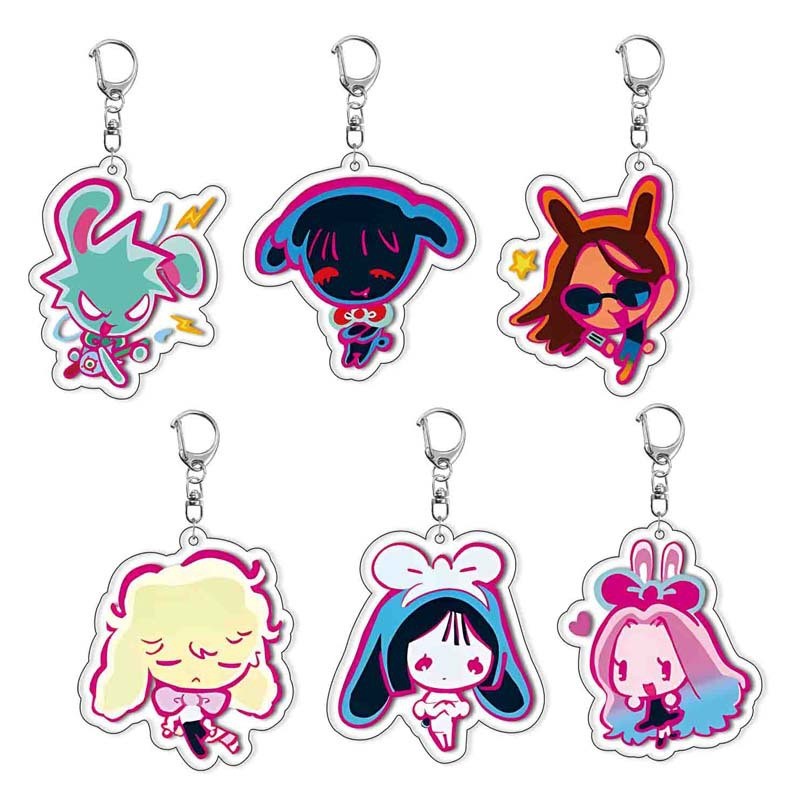 Cute cartoon acrylic double-sided transparent keychain