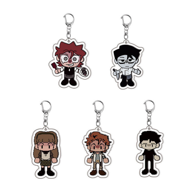 Cute cartoon acrylic double-sided transparent keychain