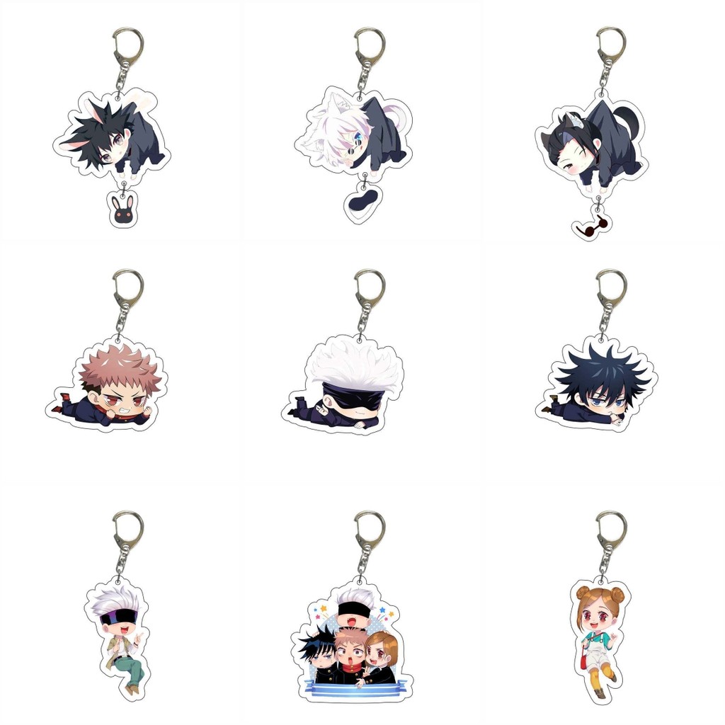 Cute cartoon acrylic double-sided transparent keychain
