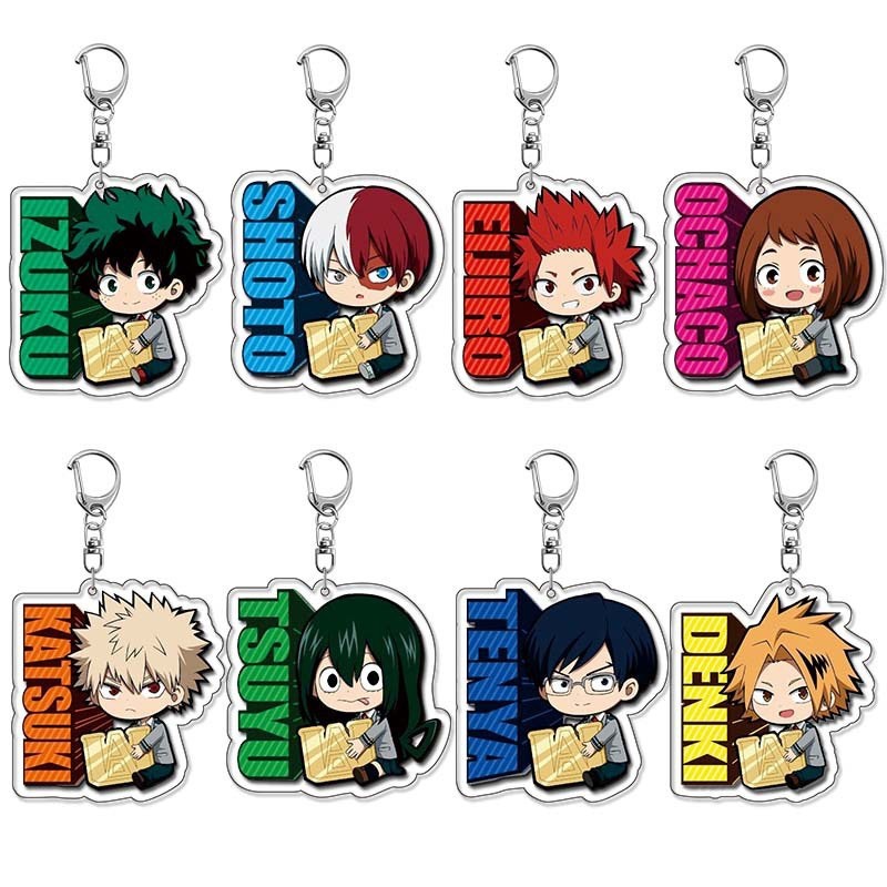 Cute cartoon acrylic double-sided transparent keychain