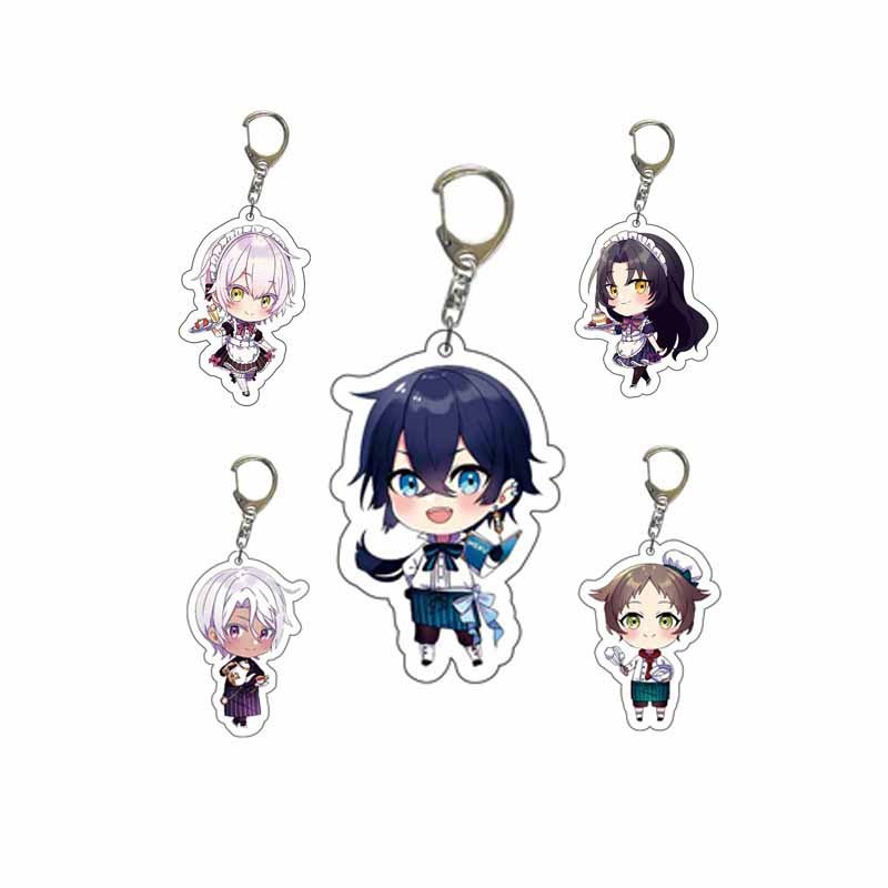 Cute cartoon acrylic double-sided transparent keychain
