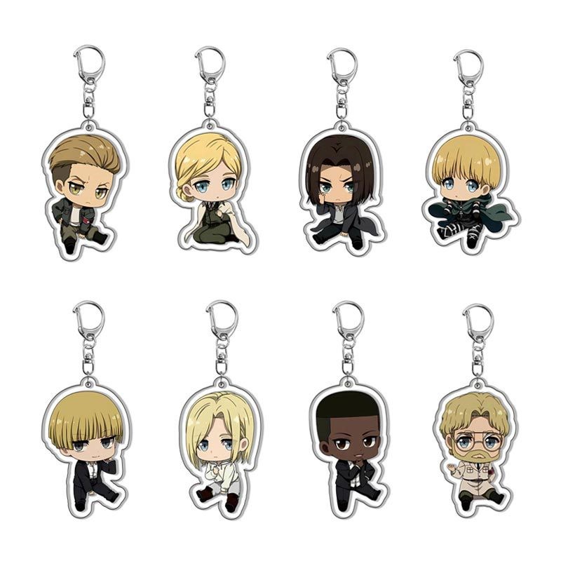Cute cartoon acrylic double-sided transparent keychain