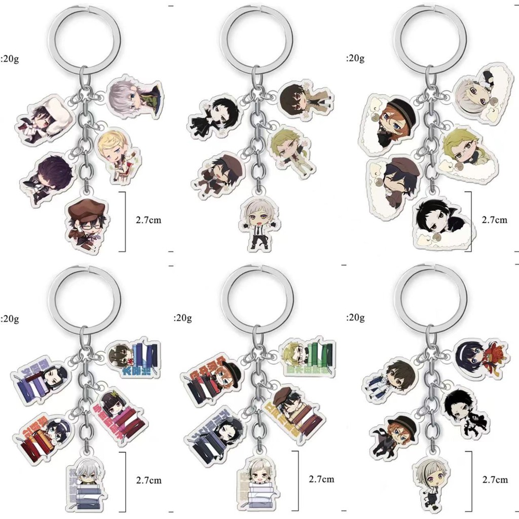 Cute cartoon acrylic double-sided transparent keychain