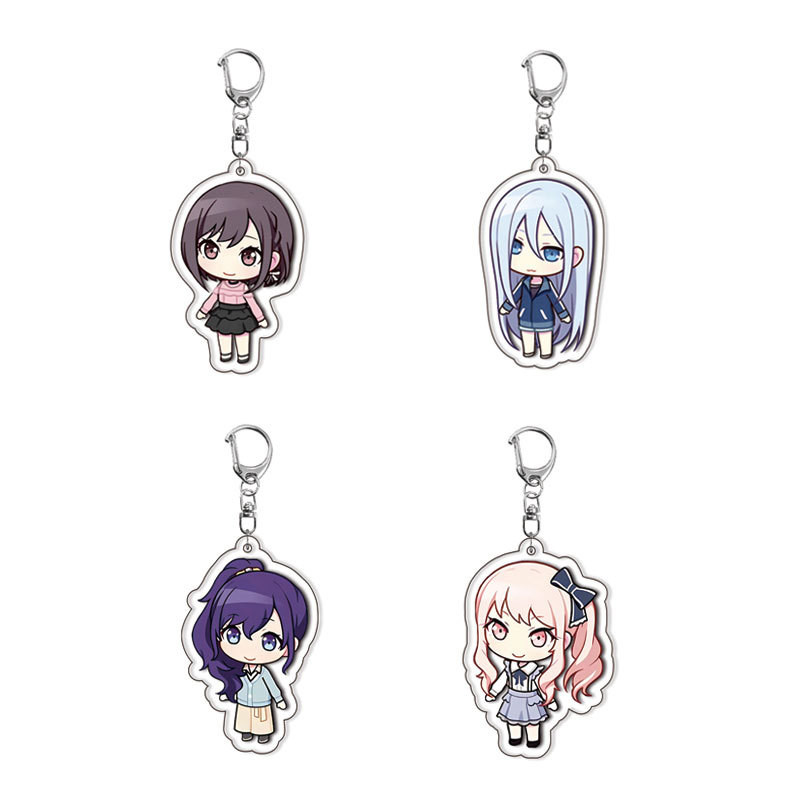 Cute cartoon acrylic double-sided transparent keychain
