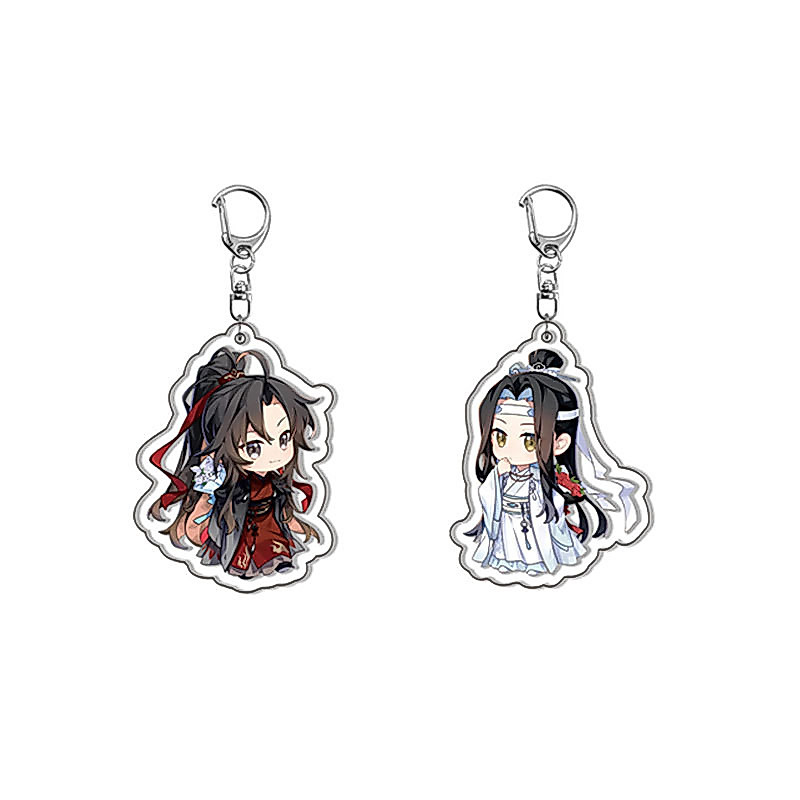 Cute cartoon acrylic double-sided transparent keychain